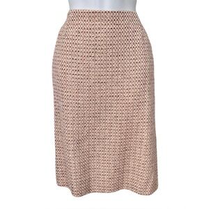 Vintage Talbots Pink Tweed Pencil Skirt, Size 14